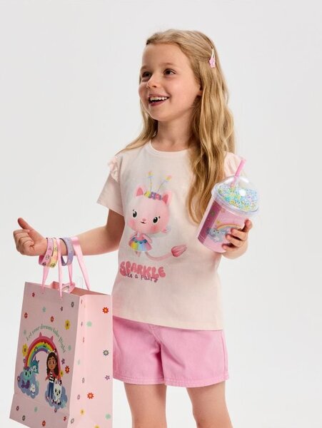Sinsay - Šalica Gabby's Dollhouse s poklopcem i slamkom