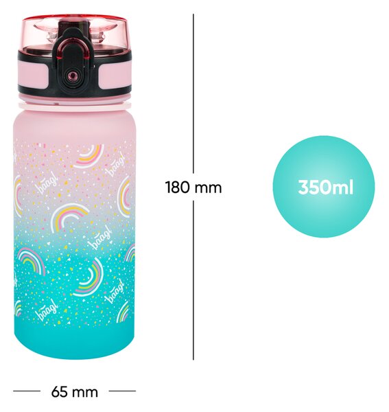BAAGL Tritanska boca za piće Gradient Duga, 350 ml