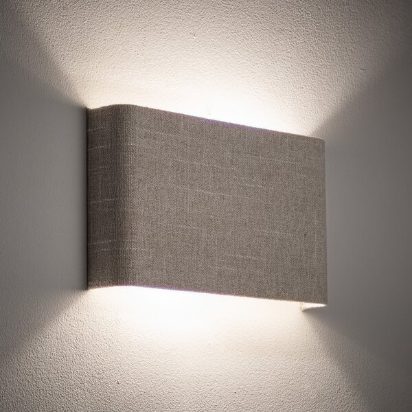 Nowodvorski Lighting Zidna svjetiljka Santana B, krem, tekstil, širina 25 cm, G9, prigušiva, Bež, Dnevni boravak/blagovaonica, Tkanina / tekstil, Zidna utičnica iznad/dolje