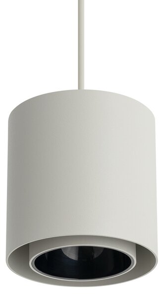 Nowodvorski Lighting Viseća svjetiljka Point Duo, svilenkasto siva, čelik, Ø 13 cm, GU10, prigušiva, Sivo, Dnevni boravak/blagovaonica, Metal