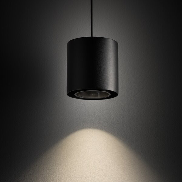Nowodvorski Lighting Viseća svjetiljka Point Duo, crna, čelik, Ø 13 cm, GU10, prigušiva, Crno, Dnevni boravak/blagovaonica, Metal
