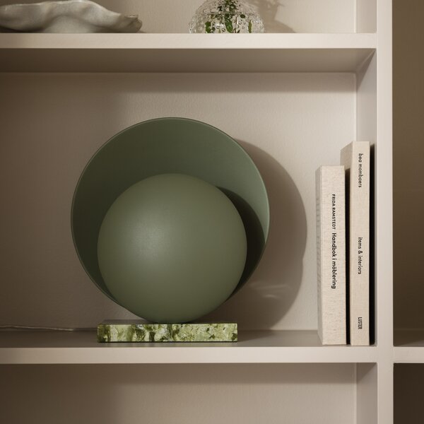 Globen Lighting ORBIT stolna lampa, zelena, mramor, visina 32 cm, Zelena, Dnevni boravak/blagovaonica, Kamen