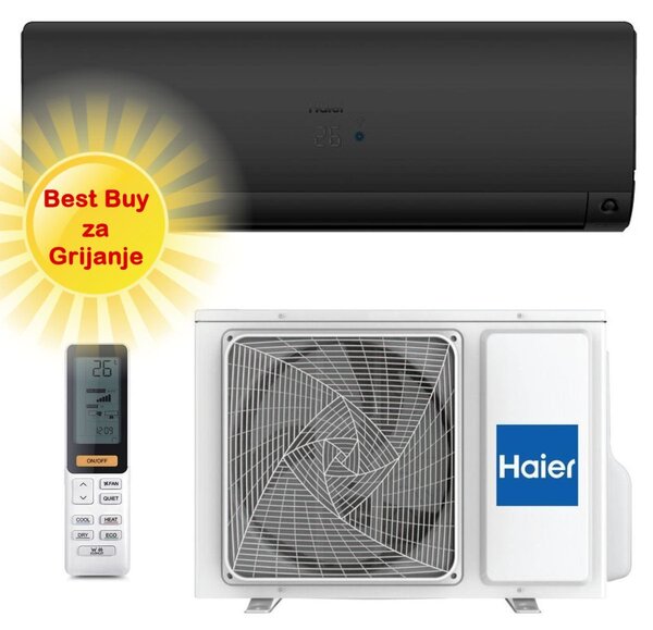 HAIER KLIMA UREĐAJ 2,6kW AS25S2SF1FA-BH/1U25MEHFRA-1 - Flexis Plus, za prostor do 30m2, A+++ energetska klasa