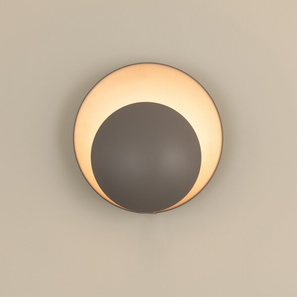 Globen Lighting ORBIT zidna svjetiljka, siva, metalna, Ø 30 cm, Sivo, Dnevni boravak/blagovaonica, Metal