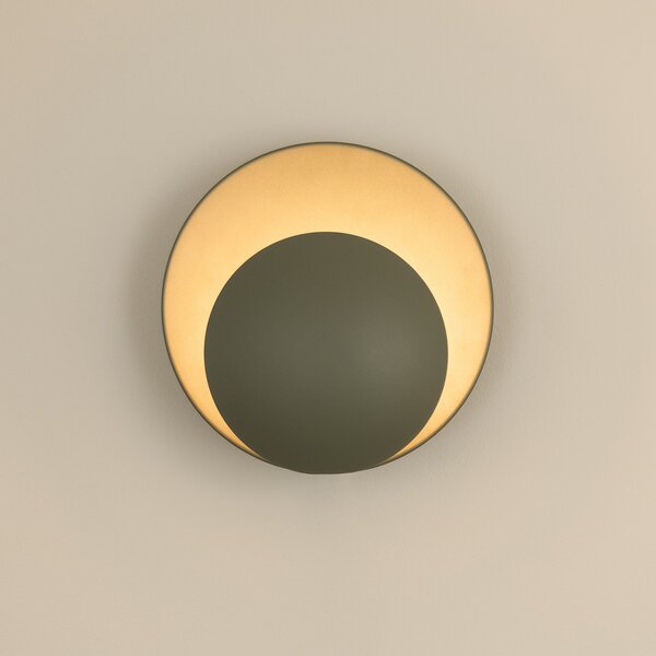 Globen Lighting ORBIT zidna svjetiljka, zelena, metalna, Ø 30 cm, Zelena, Dnevni boravak/blagovaonica, Metal