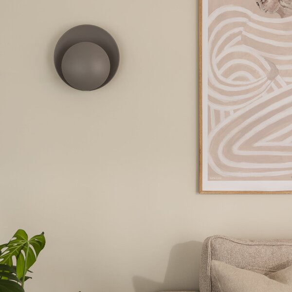 Globen Lighting ORBIT zidna svjetiljka, siva, metalna, Ø 30 cm, Sivo, Dnevni boravak/blagovaonica, Metal