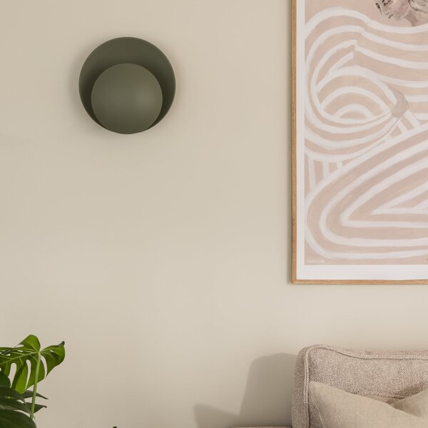 Globen Lighting ORBIT zidna svjetiljka, zelena, metalna, Ø 30 cm, Zelena, Dnevni boravak/blagovaonica, Metal
