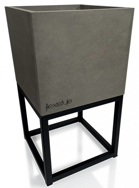 Savršena siva metalna žardinjera LOFT FIORINO 22X22X40 cm