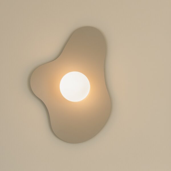 Globen Lighting ILLUSION zidna lampa, bež, staklo, 60 cm, Bež, Dnevni boravak/blagovaonica, Staklo