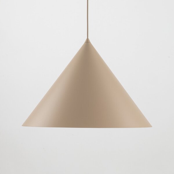 TK Lighting Viseća svjetiljka Cono, 1 žarulja, Ø 50 cm, pijesak, E27, prigušiva, Bež, Dnevni boravak/blagovaonica, Metal