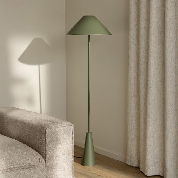 Globen Lighting Cannes podna lampa, zelena, metalna, 140 cm, Zelena, Dnevni boravak/blagovaonica, Metal