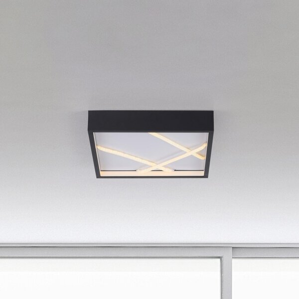 JUST LIGHT. GmbH Mikado LED stropna svjetiljka, 30 x cm, crna, prigušiva, Crno, Dnevni boravak/blagovaonica, Metal