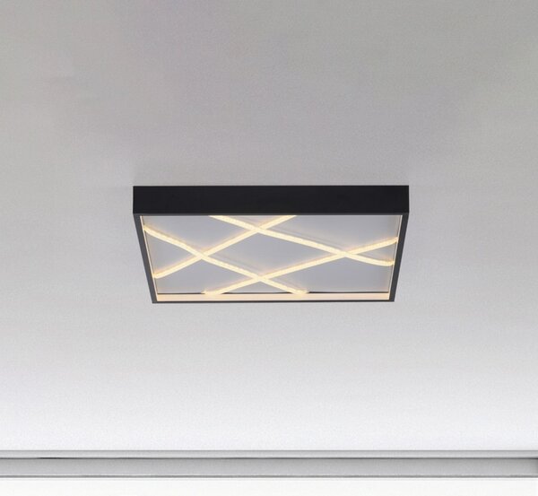 JUST LIGHT. GmbH Mikado LED stropna svjetiljka, 50 x cm, crna, prigušiva, Crno, Dnevni boravak/blagovaonica, Metal