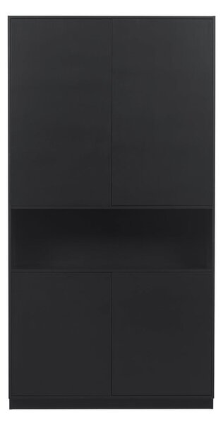 Crna modularna škrinja za pohranu od masivnog bora 110x210 cm Finca – WOOOD