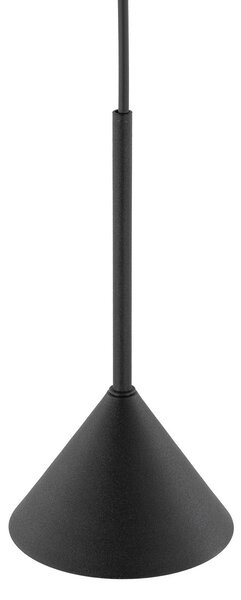 TK Lighting Cono Mini viseća svjetiljka, 1 žarulja, Ø 12 cm, crna GU10, prigušiva, Crno, Dnevni boravak/blagovaonica, Metal
