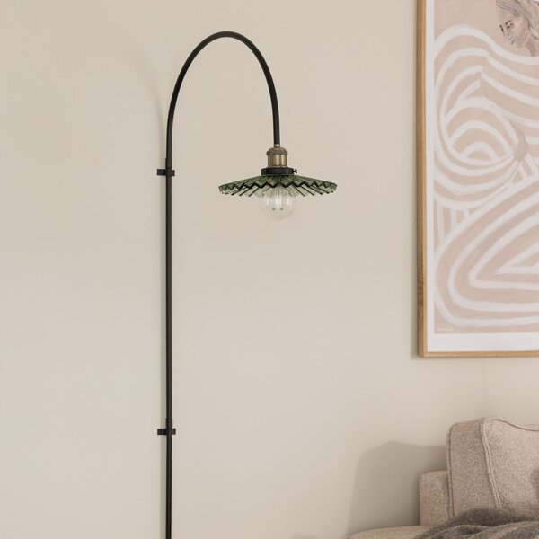 Globen Lighting Zidna lampa COBBLER, zelena, visina 150 cm, staklo, Crno, Dnevni boravak/blagovaonica, Staklo