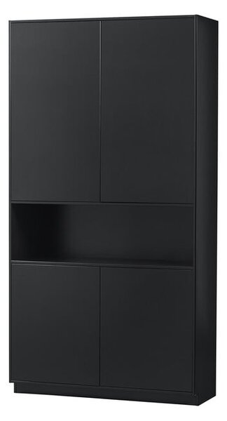 Crna modularna škrinja za pohranu od masivnog bora 110x210 cm Finca – WOOOD