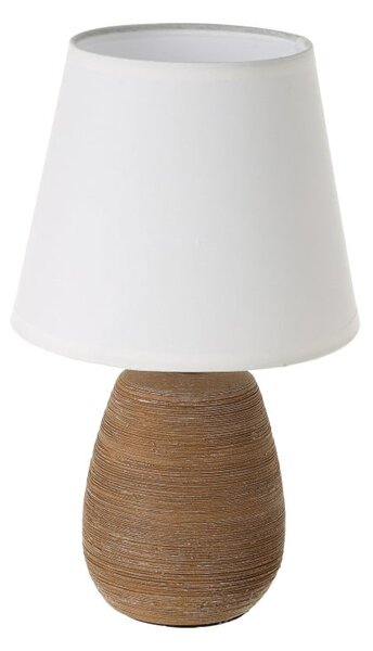 Smeđa stolna lampa keramička s tekstilnim sjenilom (visina 27,5 cm) – Casa Selección