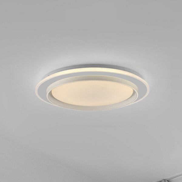 JUST LIGHT. GmbH Lago LED stropna svjetiljka Ø 49,3 cm CCT daljinski upravljač, prigušiva, Bijela, Dnevni boravak/blagovaonica, Metal