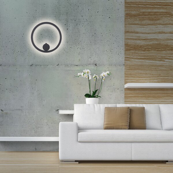 JUST LIGHT. GmbH Archie LED zidna svjetiljka na baterije, crna, 3000 K, prigušiva, Crno, Dnevni boravak/blagovaonica, Metal