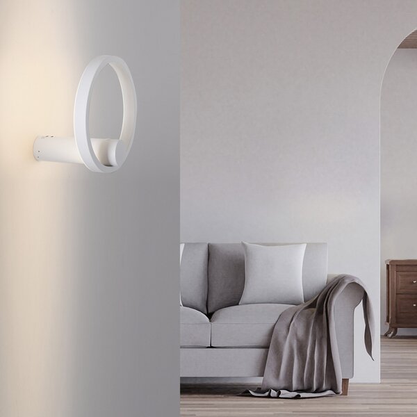 JUST LIGHT. GmbH Archie LED zidna svjetiljka na baterije, bijela, 3000 K, prigušiva, Bijela, Dnevni boravak/blagovaonica, Metal