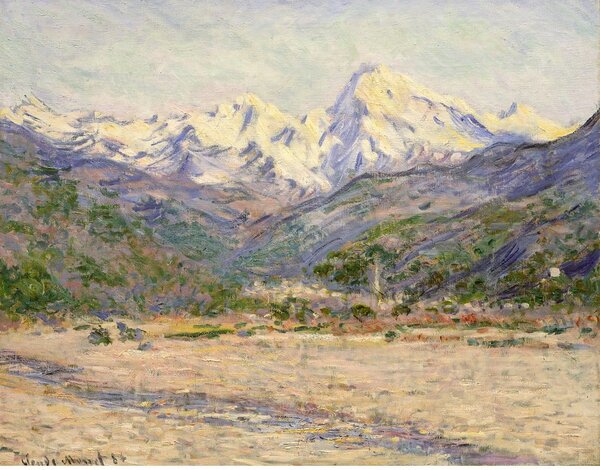 Slika reprodukcija 70x55 cm The Valley of the Nervia, Claude Monet – Fedkolor