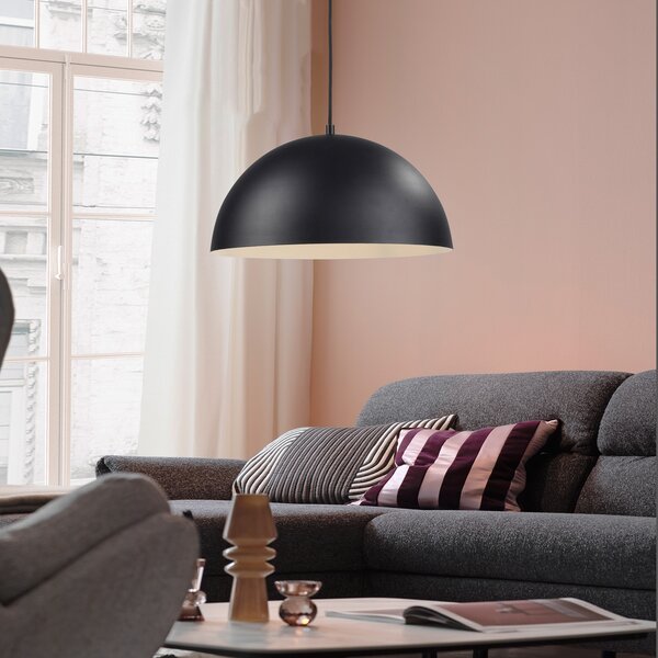 Schöner Wohnen SCHÖNER WOHNEN visilica Ali crna, željezo, Ø 38 cm, E27, prigušiva, Crno, Dnevni boravak/blagovaonica, Metal