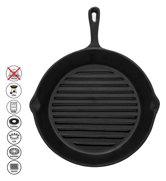 Grill tava od lijevanog željeza ø 24 cm Litina – Orion