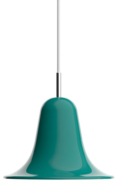 Verpan viseća svjetiljka Pantop, tamnoplavo-zelena, Ø 23 cm, prigušiva, Zelena, Dnevni boravak/blagovaonica, Metal