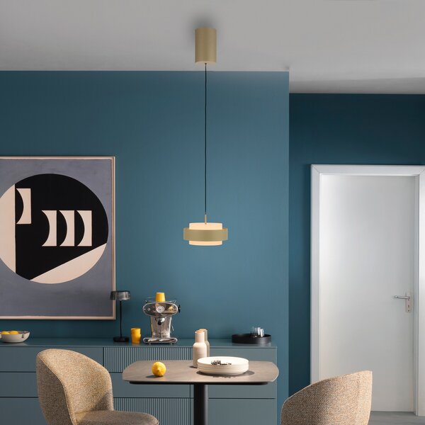 Schöner Wohnen SCHÖNER WOHNEN LED viseća lampa Elmo, sand breeze, 1 žarulja, 3000 K, prigušiva, Bež, Dnevni boravak/blagovaonica, Metal
