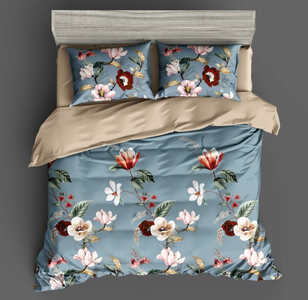 Fancy elegantna posteljina - cvjetno plava