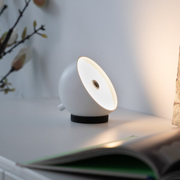 Schöner Wohnen SCHÖNER WOHNEN LED stolna lampa na baterije Belies, bijela, IP54, prigušiva, Bijela, Dnevni boravak/blagovaonica, Metal