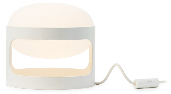Kartell stolna lampa KD28, bijela, Ø 25 cm, E14 LED, Bijela, Dnevni boravak/blagovaonica, Plastika