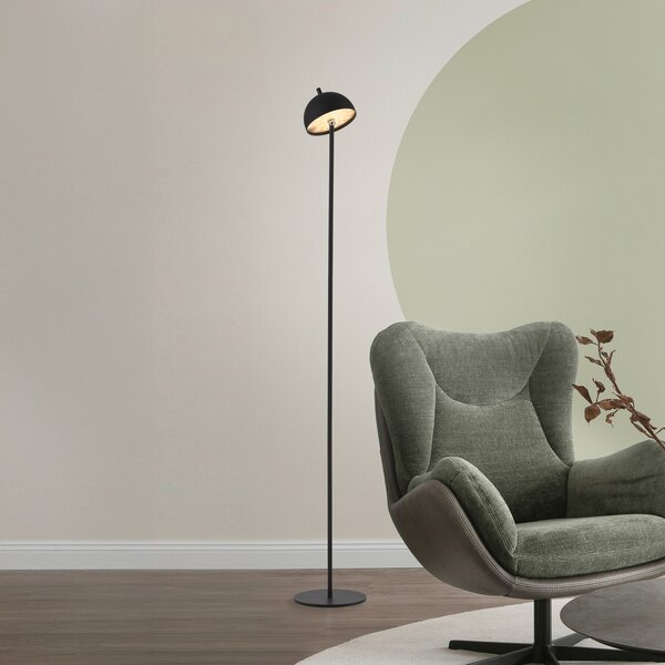 Schöner Wohnen SCHÖNER WOHNEN Bellis LED punjiva podna lampa, crna, IP54, prigušiva, Crno, Dnevni boravak/blagovaonica, Metal