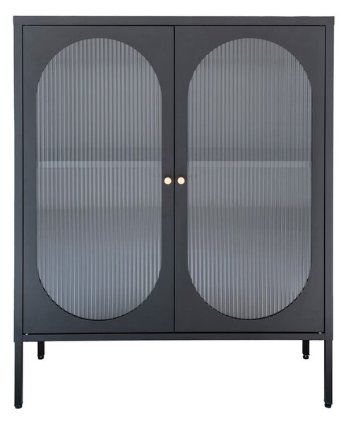 Crna metalna vitrina 90x110 cm Adelaide – House Nordic