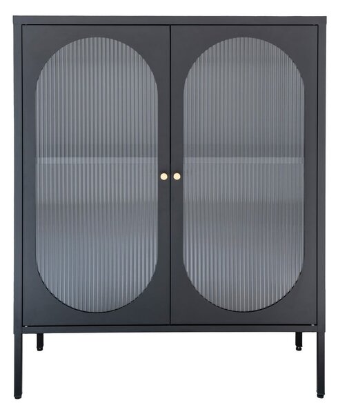 Crna metalna vitrina 90x110 cm Adelaide – House Nordic