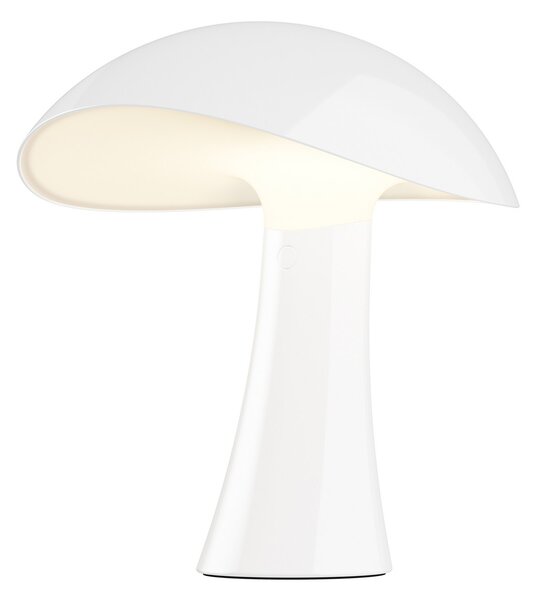 Louis Poulsen LED stolna lampa na baterije Rumee 220, bijela, IP44, prigušiva, Bijela, Dnevni boravak/blagovaonica, Plastika