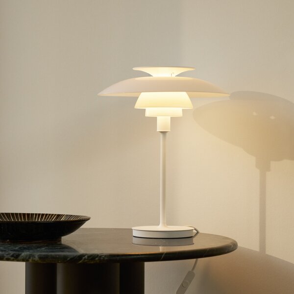 Louis Poulsen Stolna lampa PH80, opal bijela, visina 40 cm, E14, Bijela, Dnevni boravak/blagovaonica, Aluminij