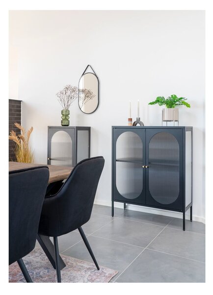 Crna metalna vitrina 90x110 cm Adelaide – House Nordic