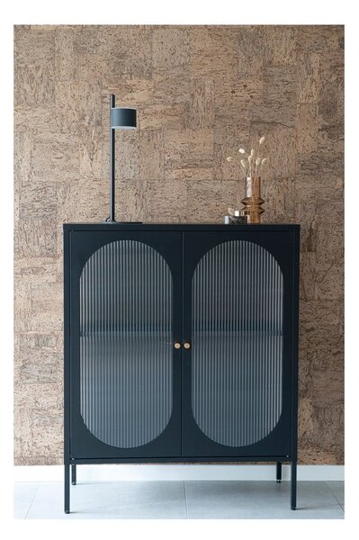 Crna metalna vitrina 90x110 cm Adelaide – House Nordic