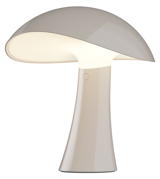 Louis Poulsen LED stolna lampa na baterije Rumee 220, siva, IP44, prigušiva, Sivo, Dnevni boravak/blagovaonica, Plastika