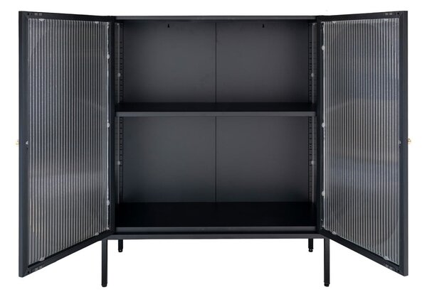 Crna metalna vitrina 90x110 cm Adelaide – House Nordic