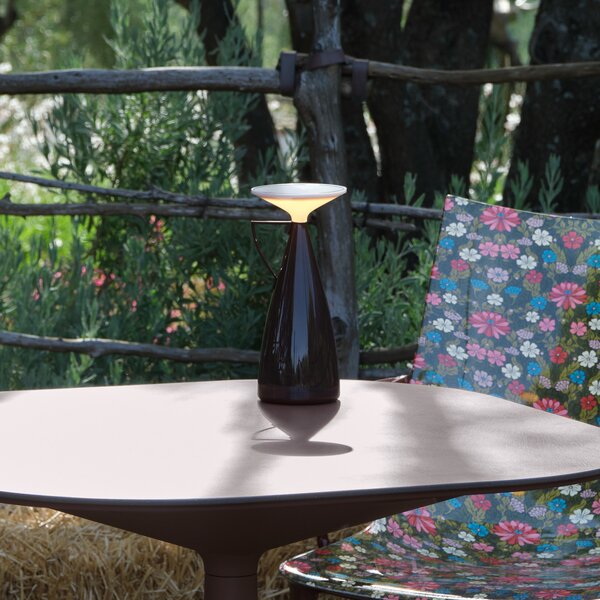 Kartell LED punjiva stolna lampa Camomille, tamnocrvena, s mogućnošću, prigušiva, Crvena, Dnevni boravak/blagovaonica, Plastika