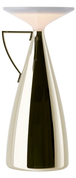 Kartell LED punjiva stolna lampa Camomille, krem, visina 24 cm, prigušiva, Bež, Dnevni boravak/blagovaonica, Plastika