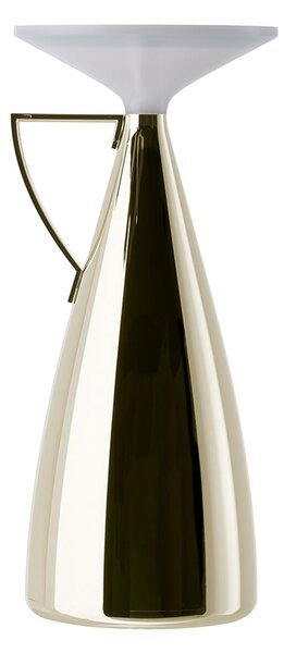 Kartell LED punjiva stolna lampa Camomille, krem, visina 24 cm, prigušiva, Bež, Dnevni boravak/blagovaonica, Plastika