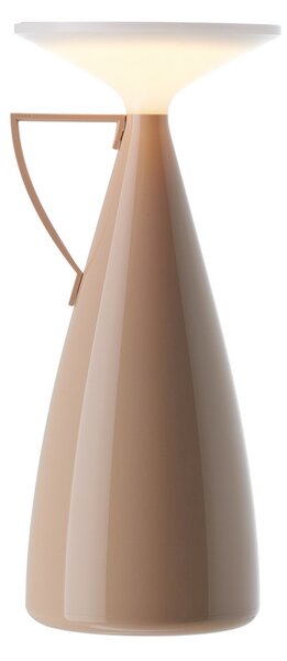 Kartell LED stolna lampa na baterije Camomille, bež, visina 24 cm, prigušiva, Bež, Dnevni boravak/blagovaonica, Plastika
