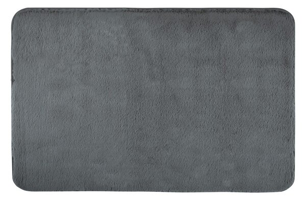 Tamno siva tekstilna kupaonska prostirka 50x80 cm Saravan - Wenko