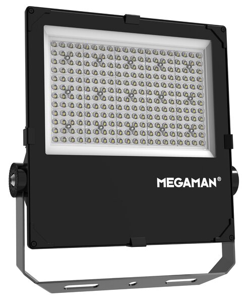 MEGAMAN LED vanjski reflektor Hugo, 150 W, 3000 K, IP66, Crno, Aluminij