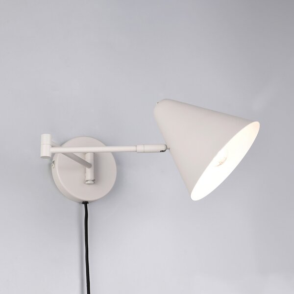 Trio Lighting Zidna svjetiljka Cosima, svijetlosiva, projekcija 54 cm, metalna, Sivo, Dnevni boravak/blagovaonica, Metal
