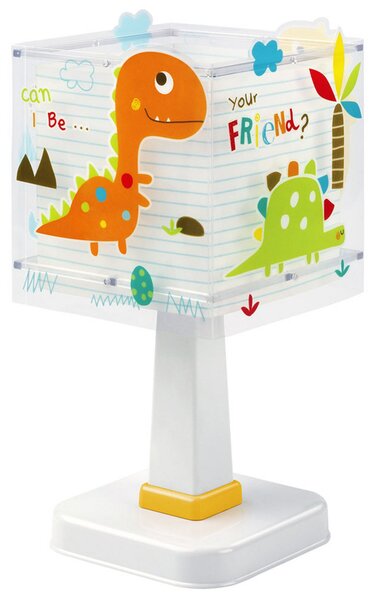Dalber Dječja stolna lampa Dinos, G4, širina 14 cm, Bijela, rasadnik, Plastika